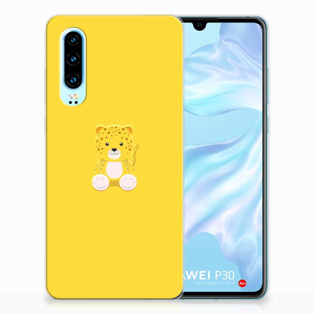 Huawei P30 Telefoonhoesje met Naam Baby Leopard