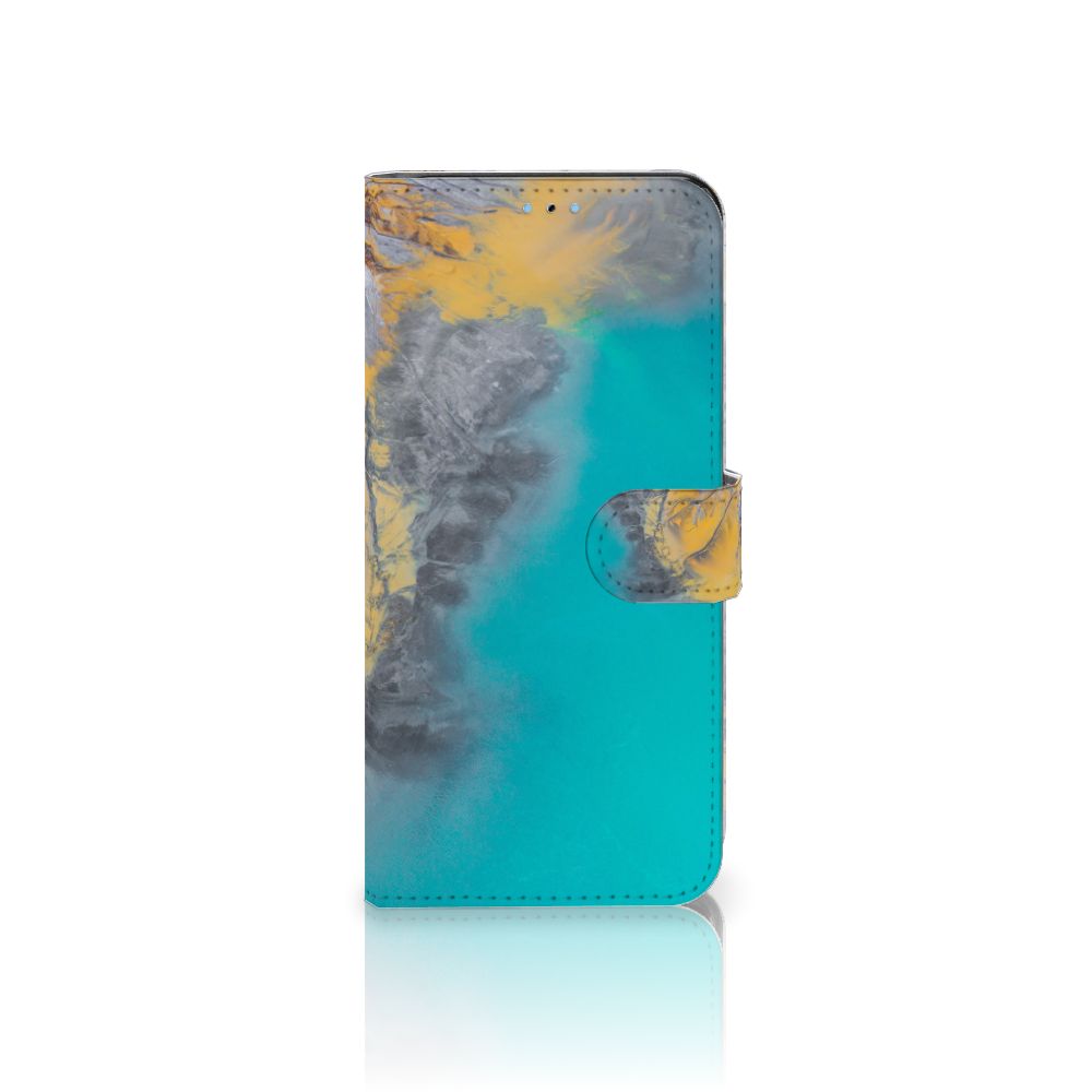 OPPO Reno8 Pro Bookcase Marble Blue Gold