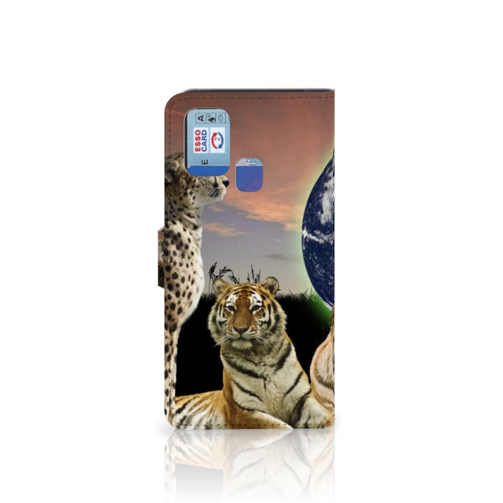 Samsung Galaxy M31 Telefoonhoesje met Pasjes Roofdieren