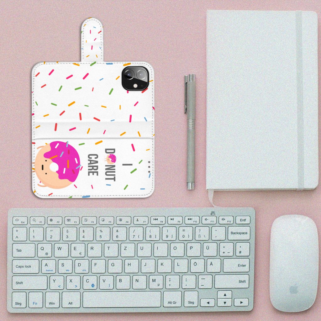 Apple iPhone 12 Mini Book Cover Donut Roze