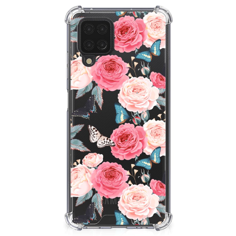 Samsung Galaxy A12 Case Butterfly Roses