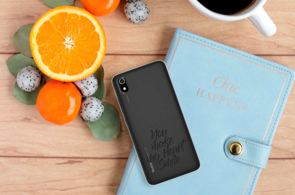 Xiaomi Redmi 7A Siliconen hoesje met naam Heart Smile