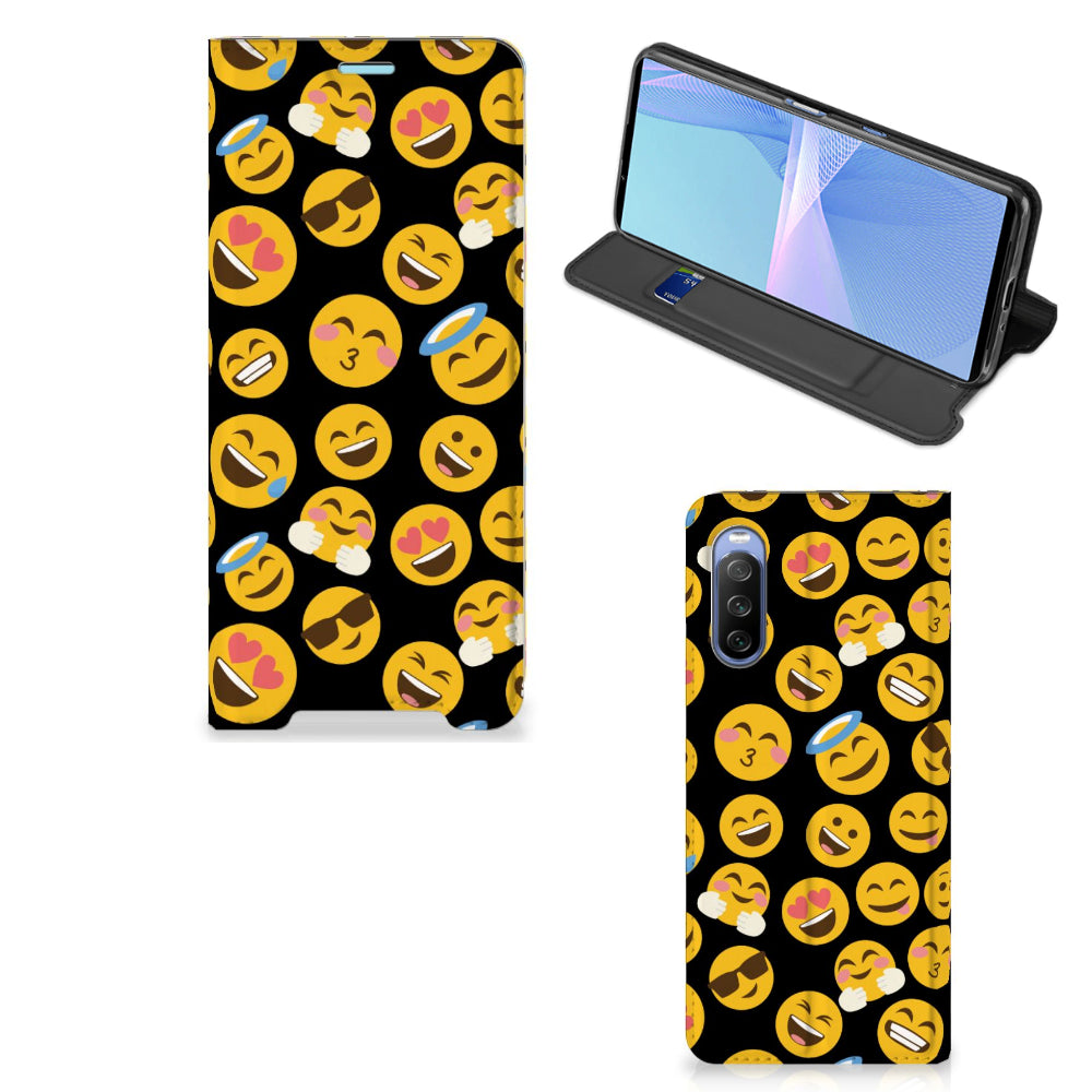 Sony Xperia 10 III Hoesje met Magneet Emoji