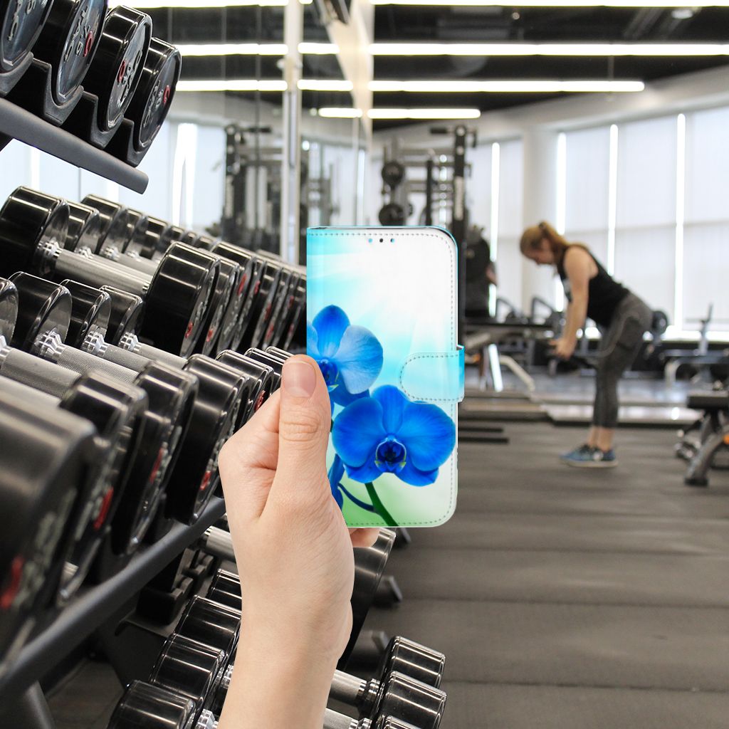 Huawei Y5 (2019) Hoesje Orchidee Blauw - Cadeau voor je Moeder