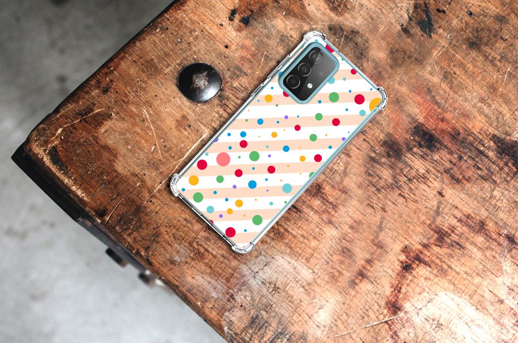 Samsung Galaxy A52 4G/5G Doorzichtige Silicone Hoesje Dots