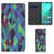 Samsung Galaxy A40 Stand Case Abstract Green Blue