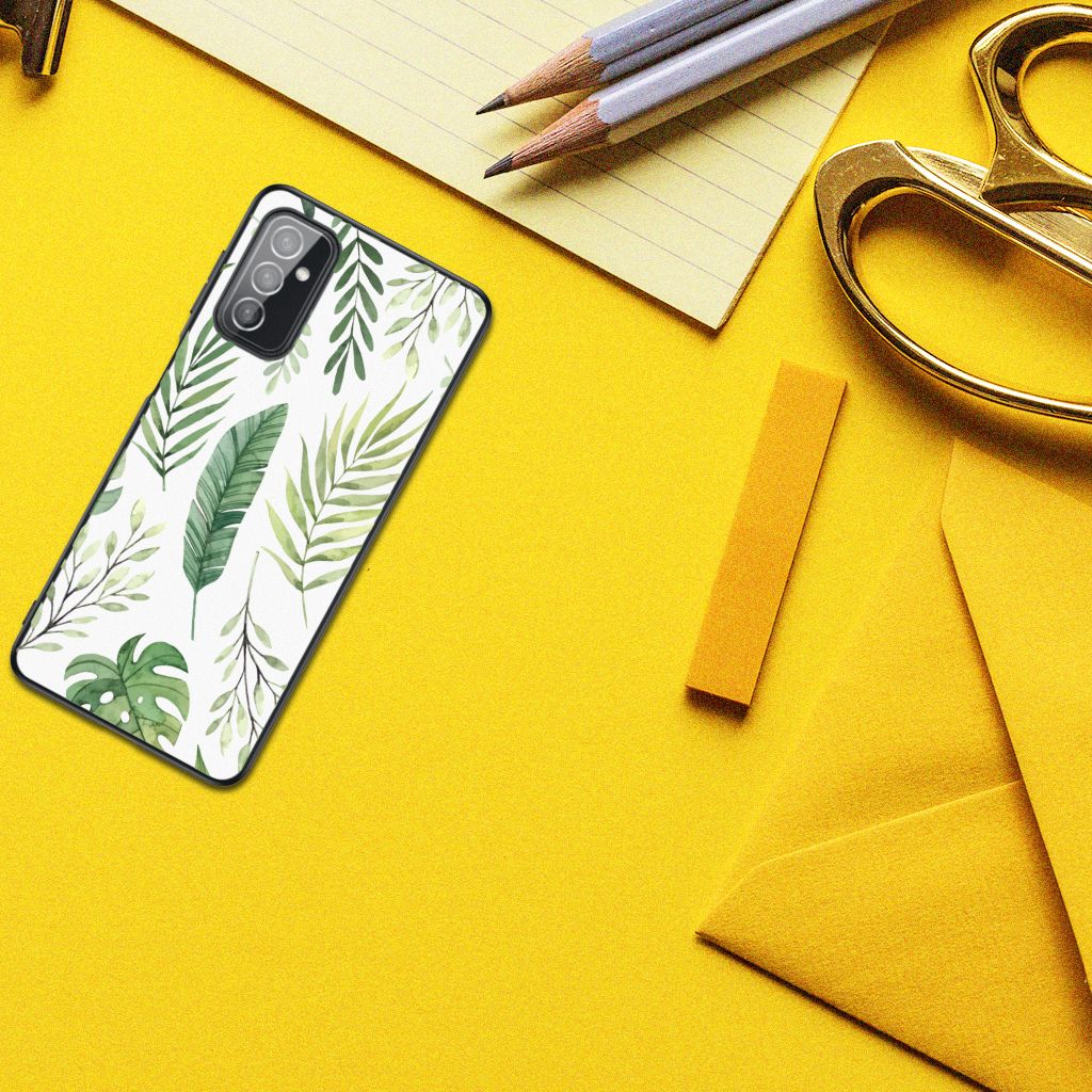 Samsung Galaxy M52 Bloemen Hoesje Leaves B2C Telecom