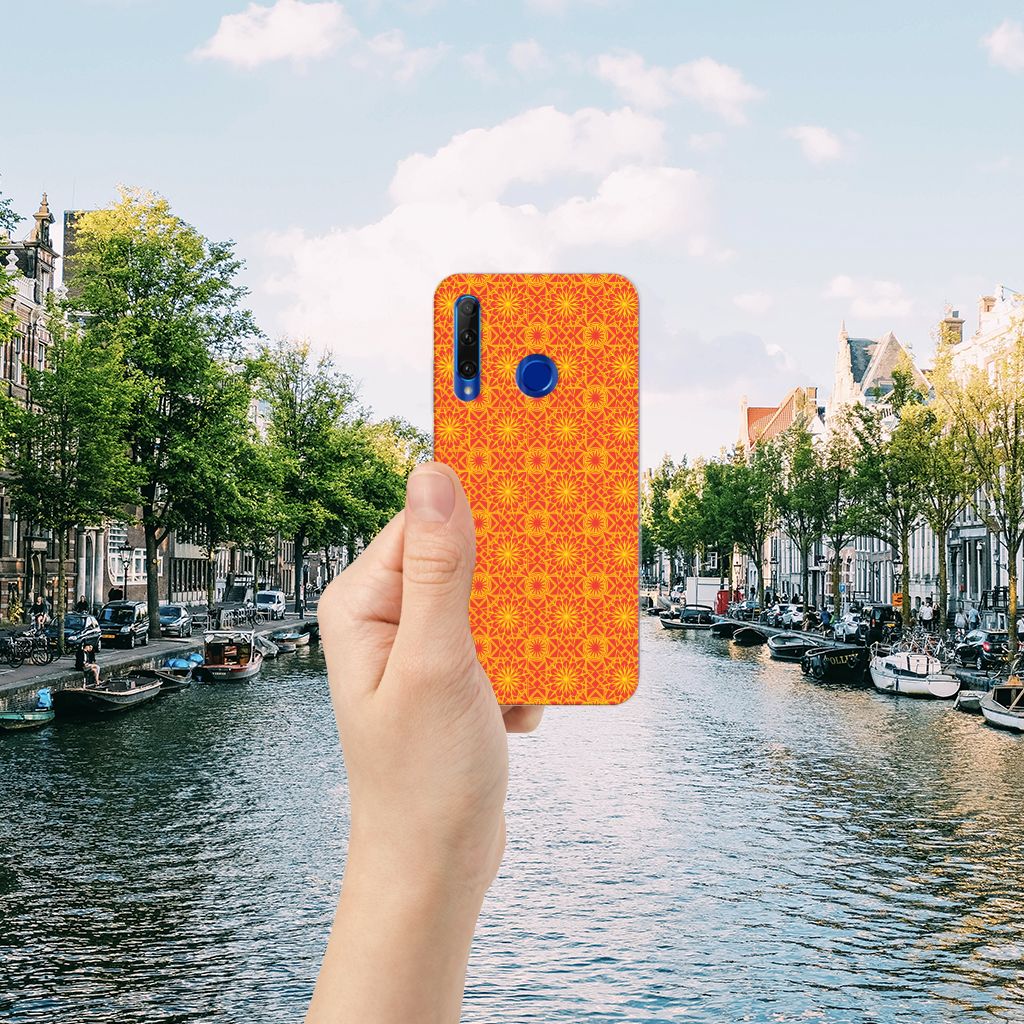 Honor 20 Lite TPU bumper Batik Oranje