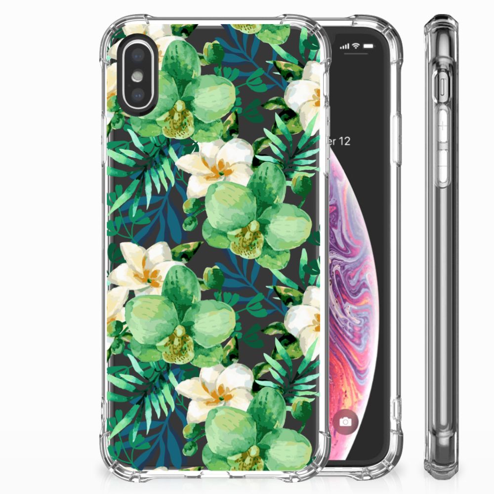 Apple iPhone X | Xs Case Orchidee Groen