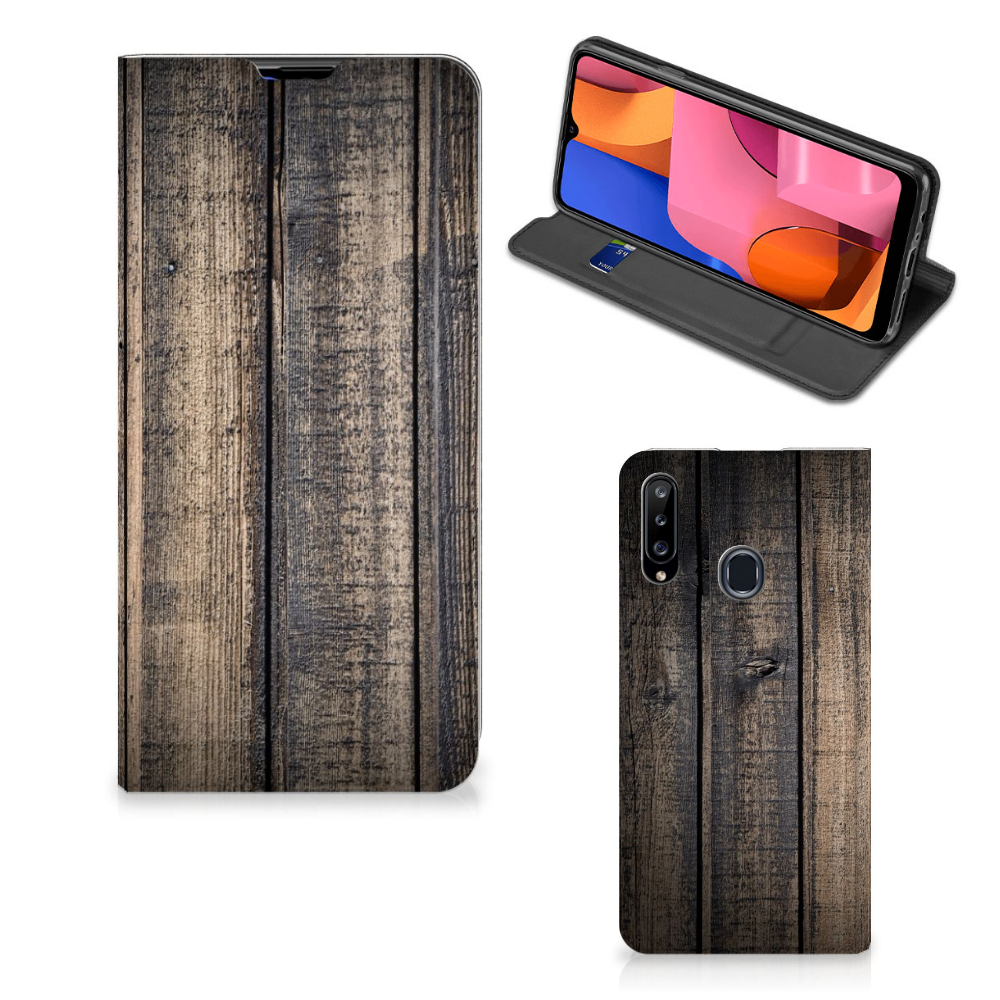 Samsung Galaxy A20s Book Wallet Case Steigerhout - B2C Telecom