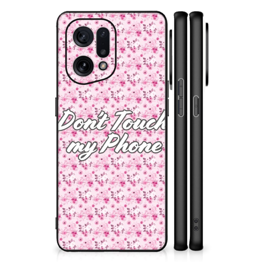 OPPO Find X5 Telefoon Hoesje Flowers Pink DTMP B2C Telecom
