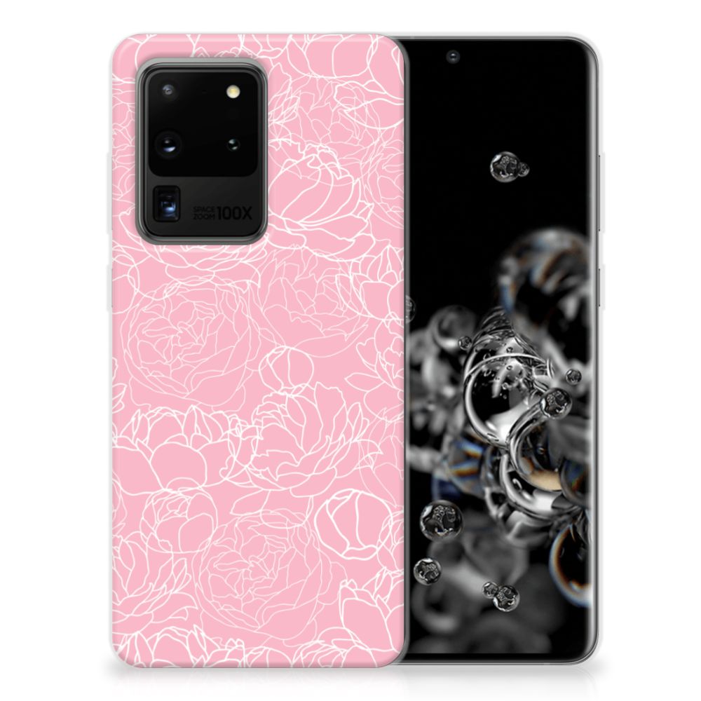 Samsung Galaxy S20 Ultra TPU Case White Flowers B2C Telecom