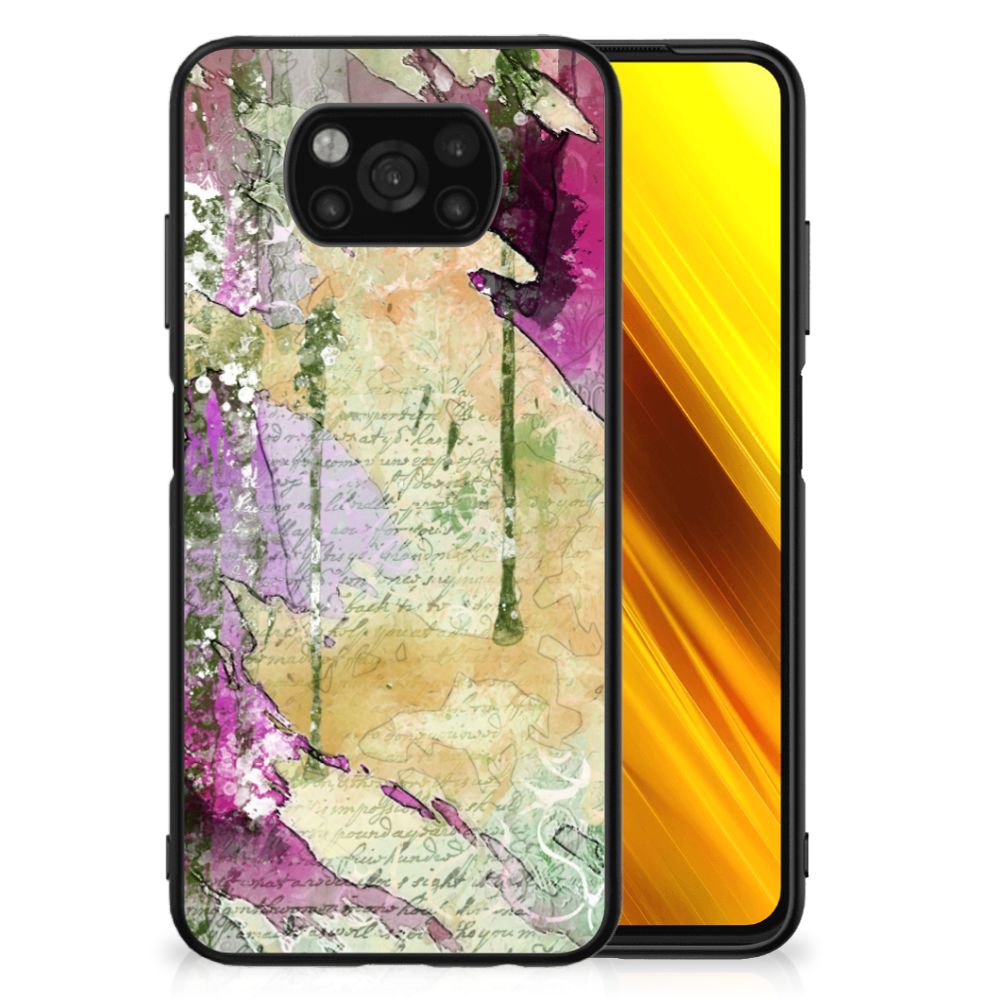 Kleurrijke Telefoonhoesje Xiaomi Poco X3 | X3 Pro Letter Painting