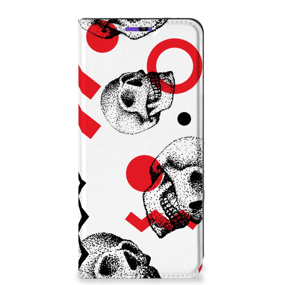Mobiel BookCase Samsung Galaxy A22 4G | M22 Skull Red