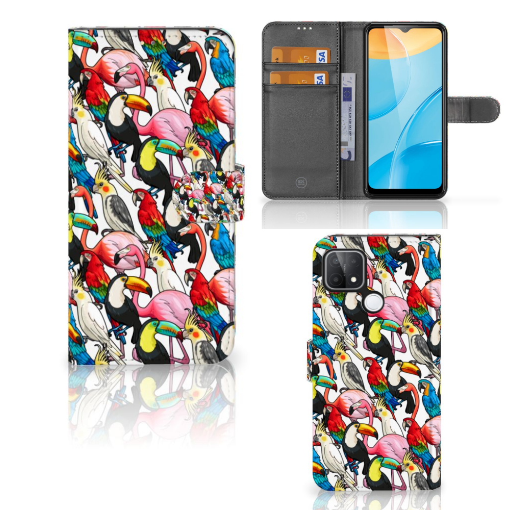 OPPO A15 Telefoonhoesje met Pasjes Birds