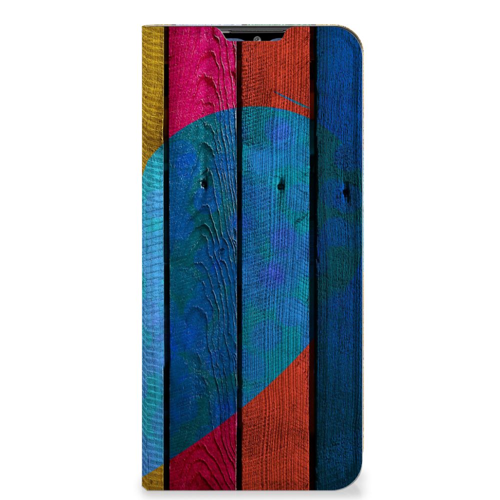 Samsung Galaxy M02s | A02s Book Wallet Case Wood Heart - Cadeau voor je Vriend - B2C Telecom