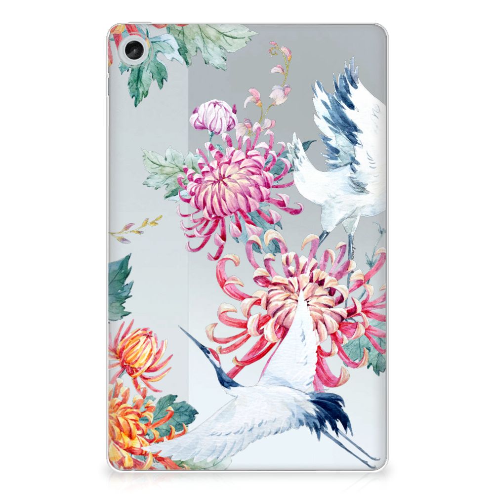 Lenovo Tab M10 Plus (3e generatie) Back Case Bird Flowers - B2C Telecom