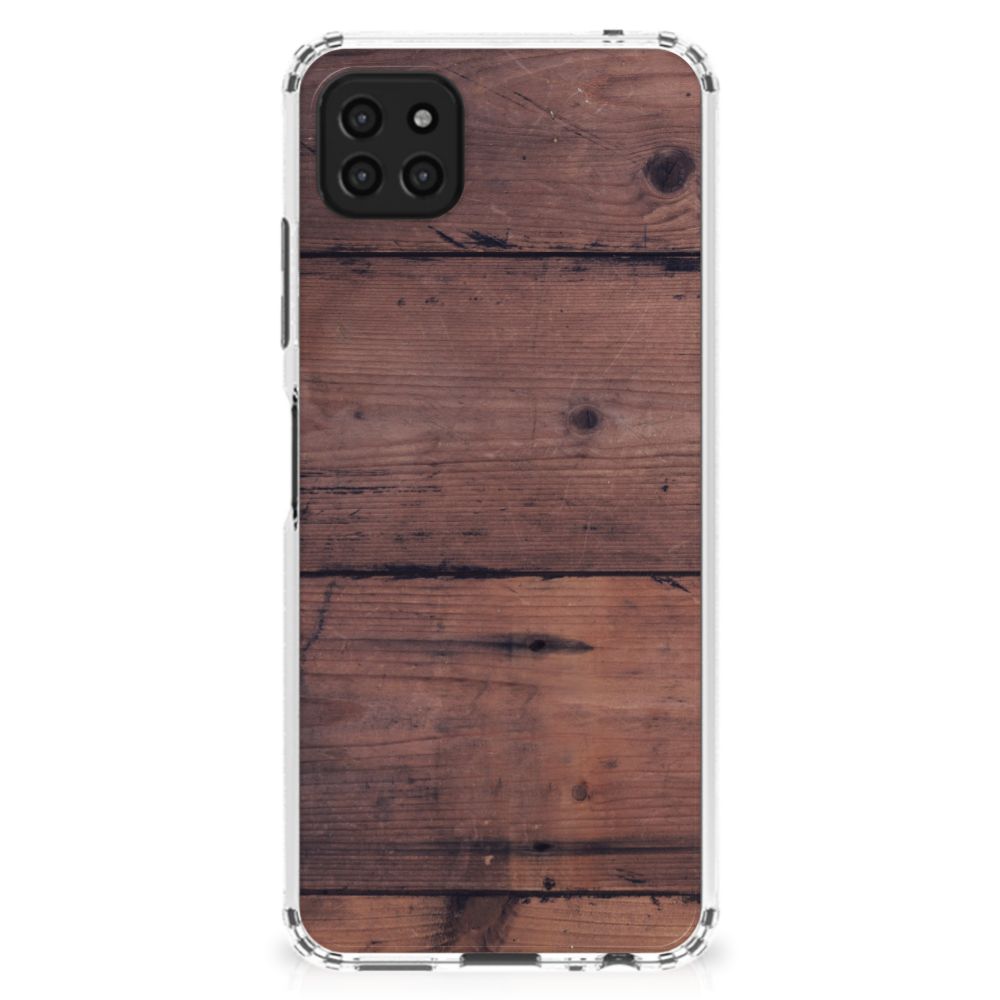 Samsung Galaxy A22 5G Stevig Telefoonhoesje Old Wood B2C Telecom