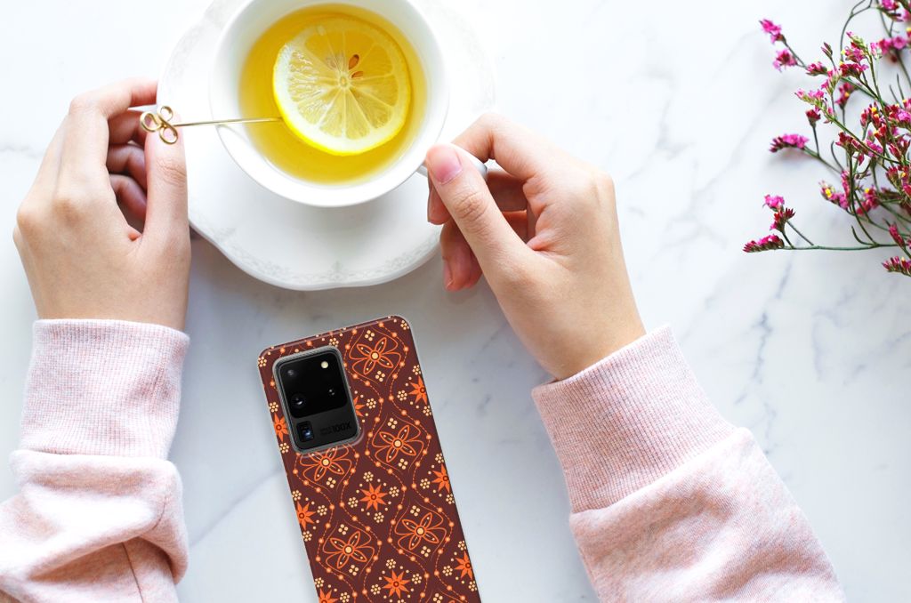 Samsung Galaxy S20 Ultra TPU bumper Batik Brown B2C Telecom