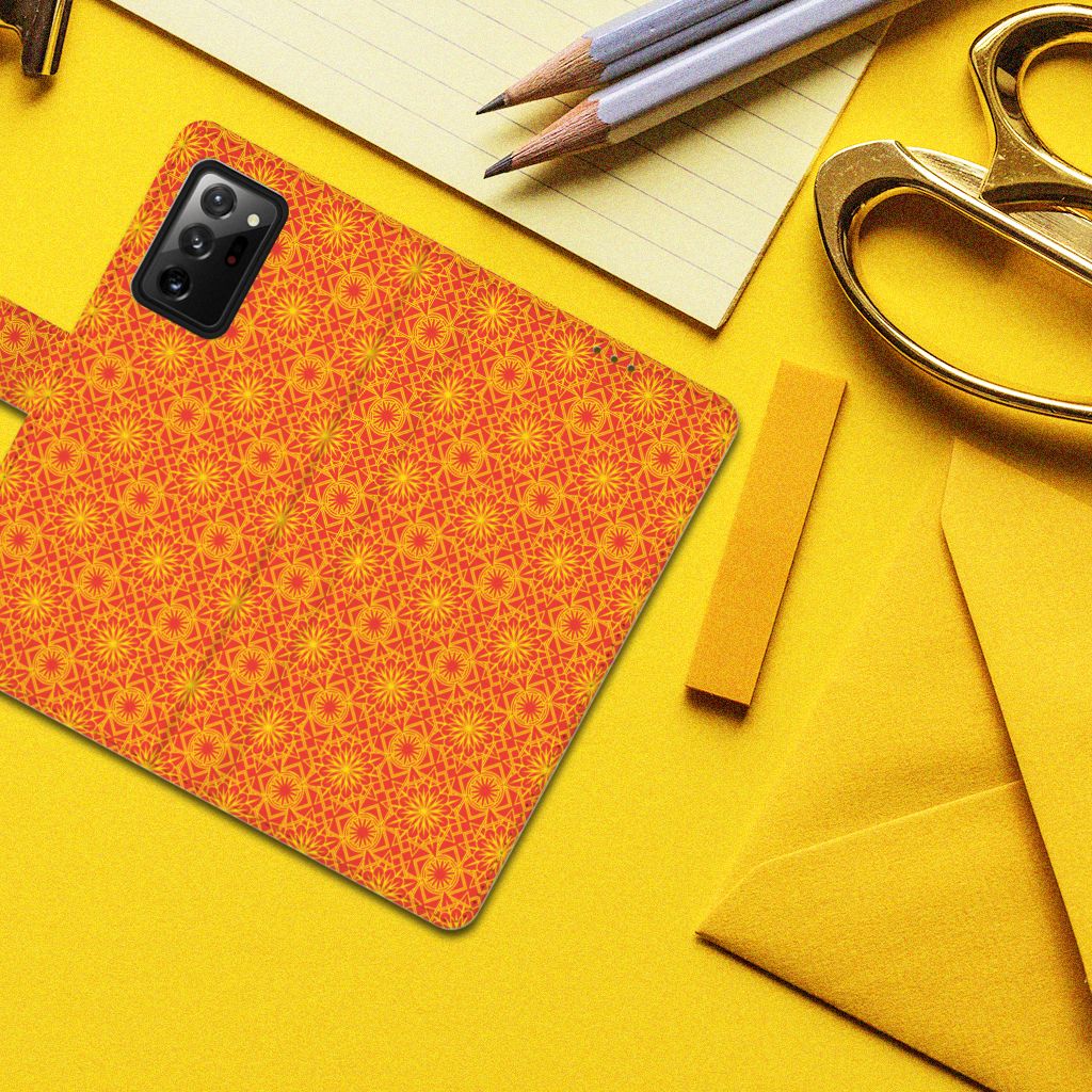 Samsung Galaxy Note20 Ultra Telefoon Hoesje Batik Oranje
