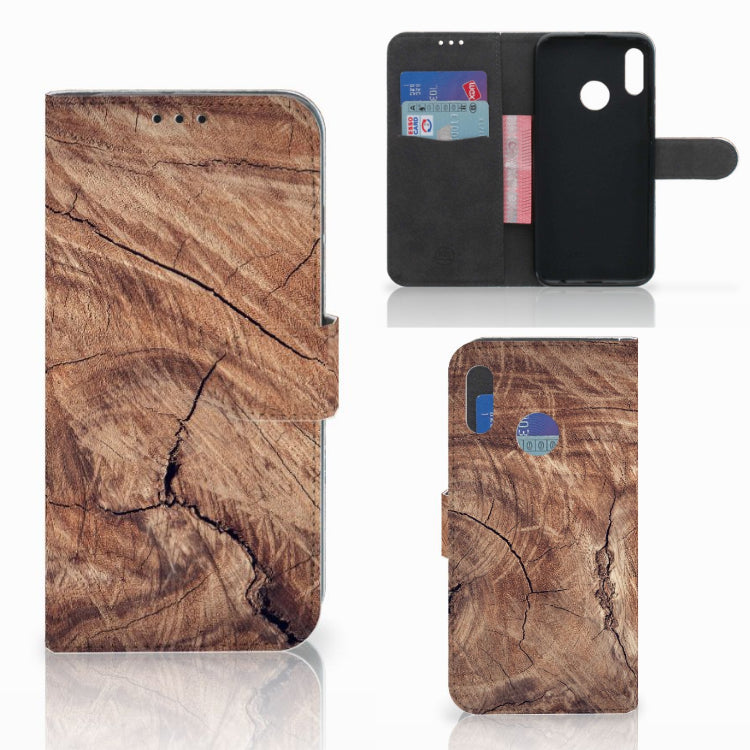 Honor 10 Lite Book Style Case Tree Trunk