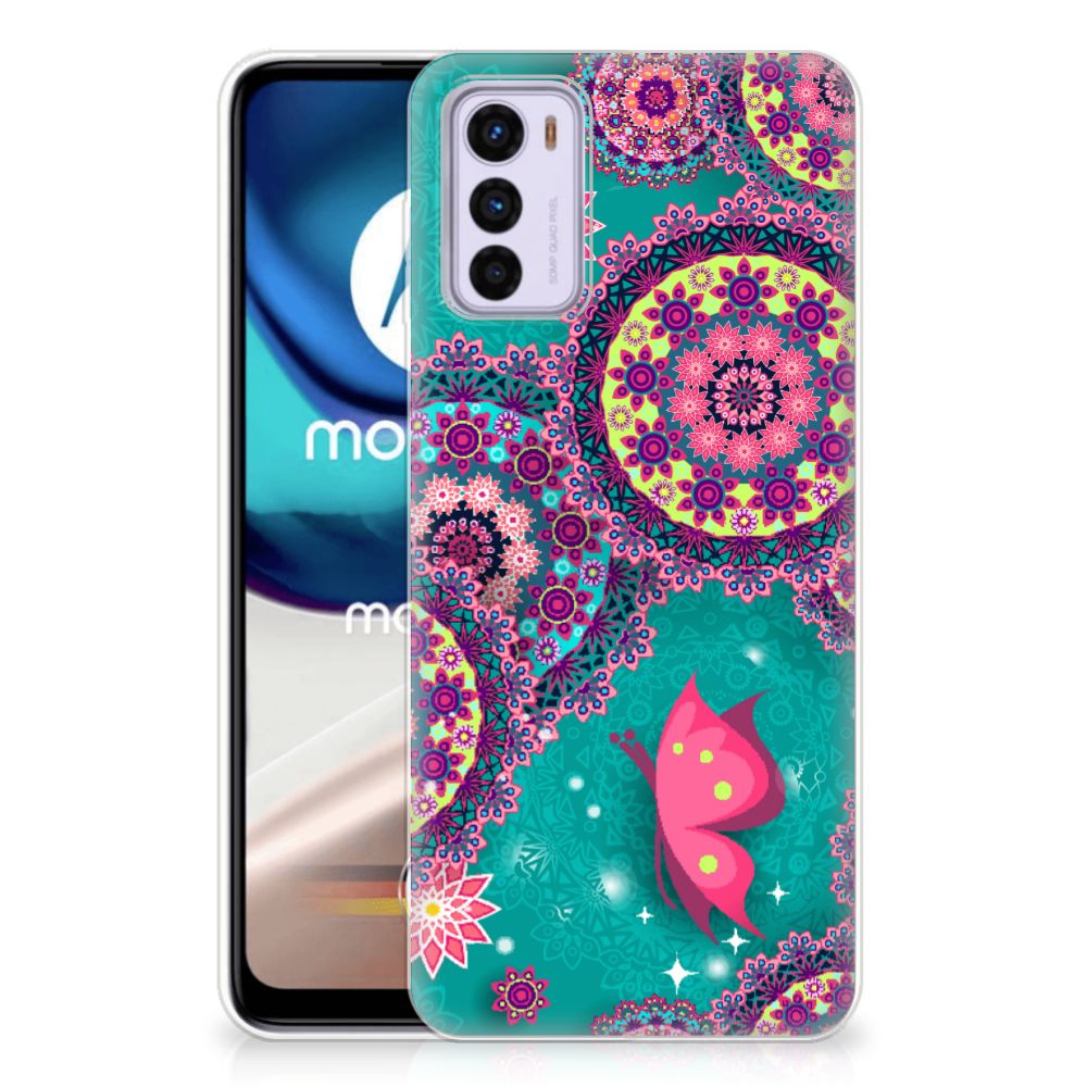 Motorola Moto G42 Hoesje maken Cirkels en Vlinders B2C Telecom