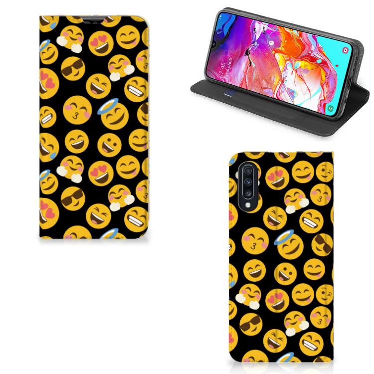 Samsung Galaxy A70 Hoesje met Magneet Emoji
