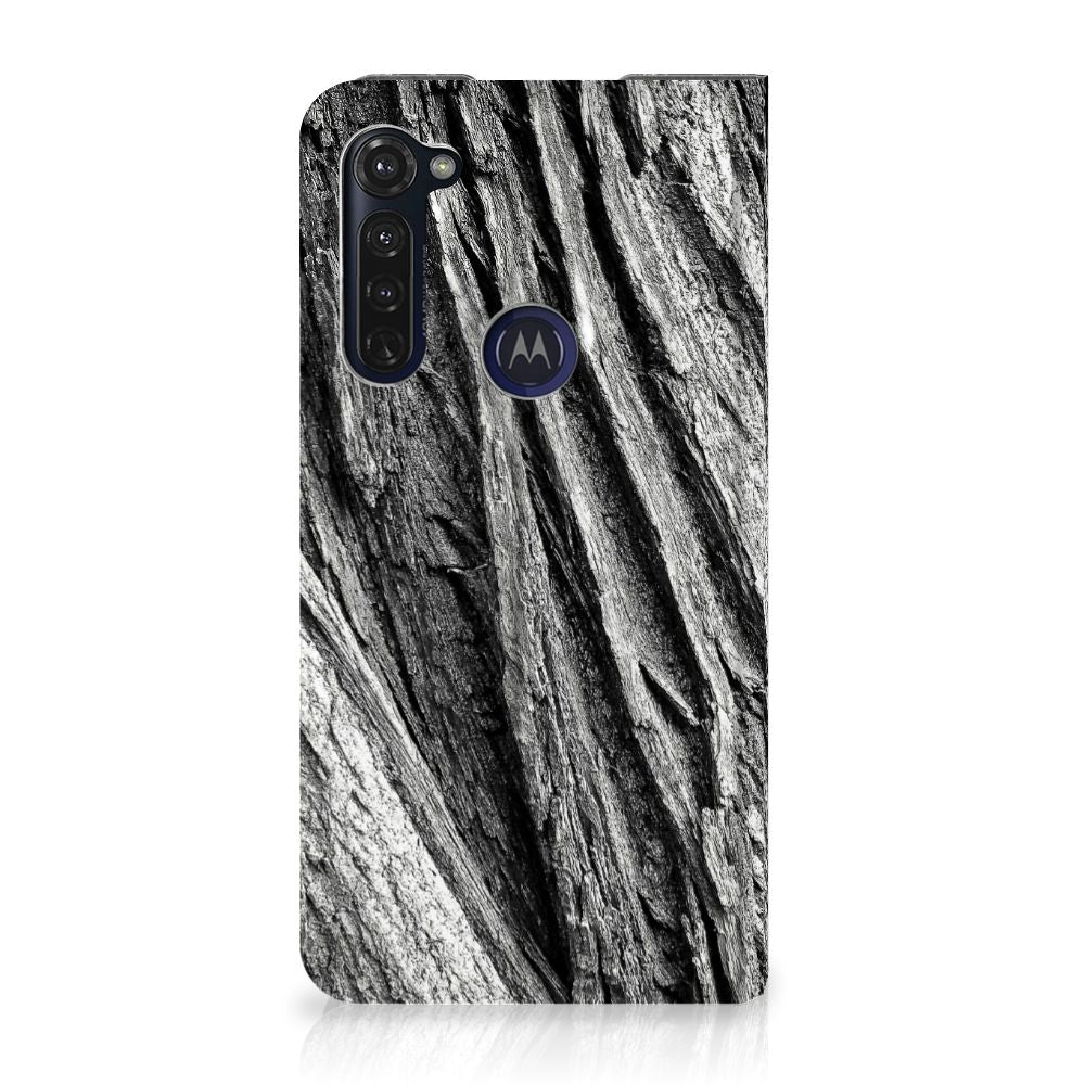 Book Wallet Case Motorola Moto G Pro Boomschors Grijs - B2C Telecom