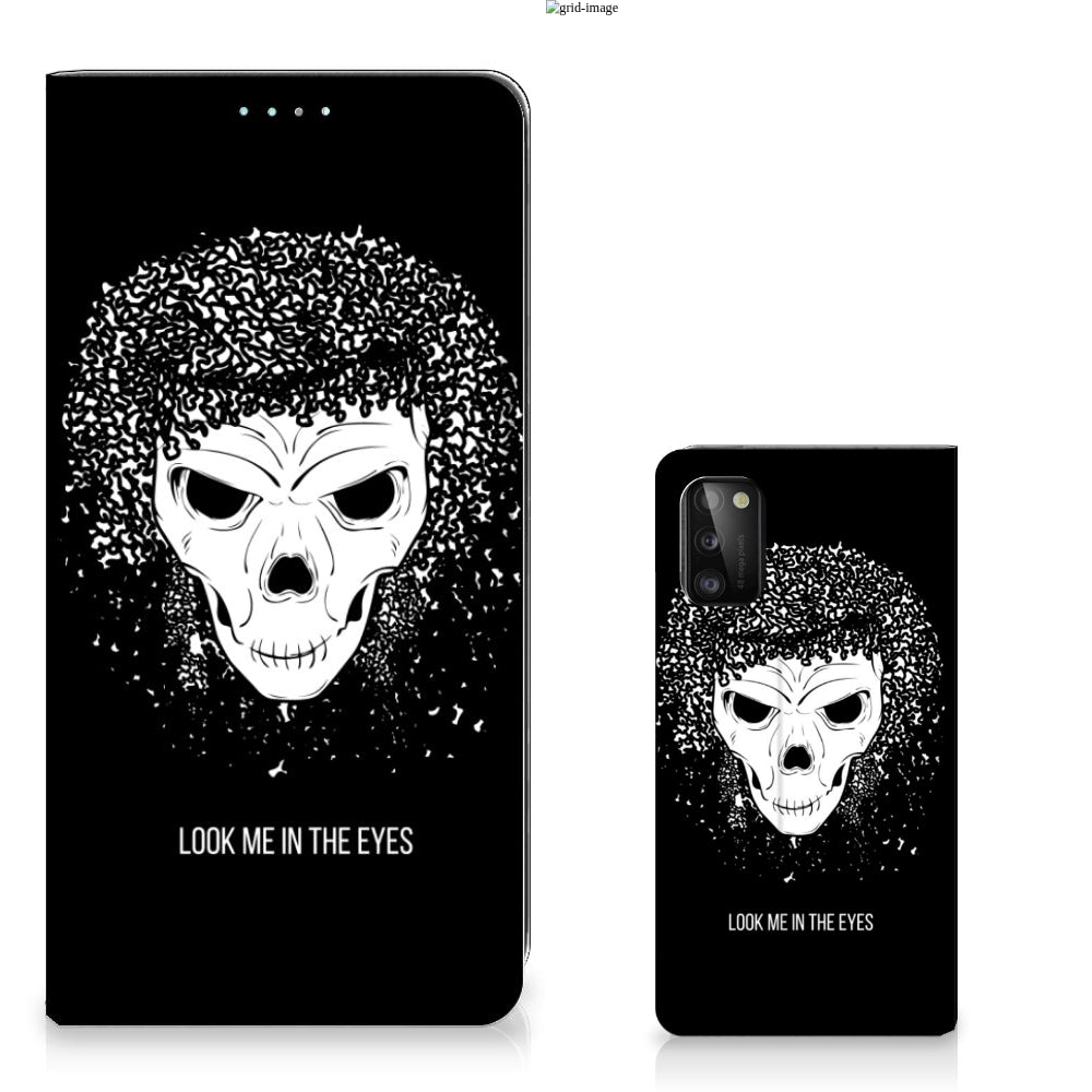 Mobiel BookCase Samsung Galaxy A41 Skull Hair