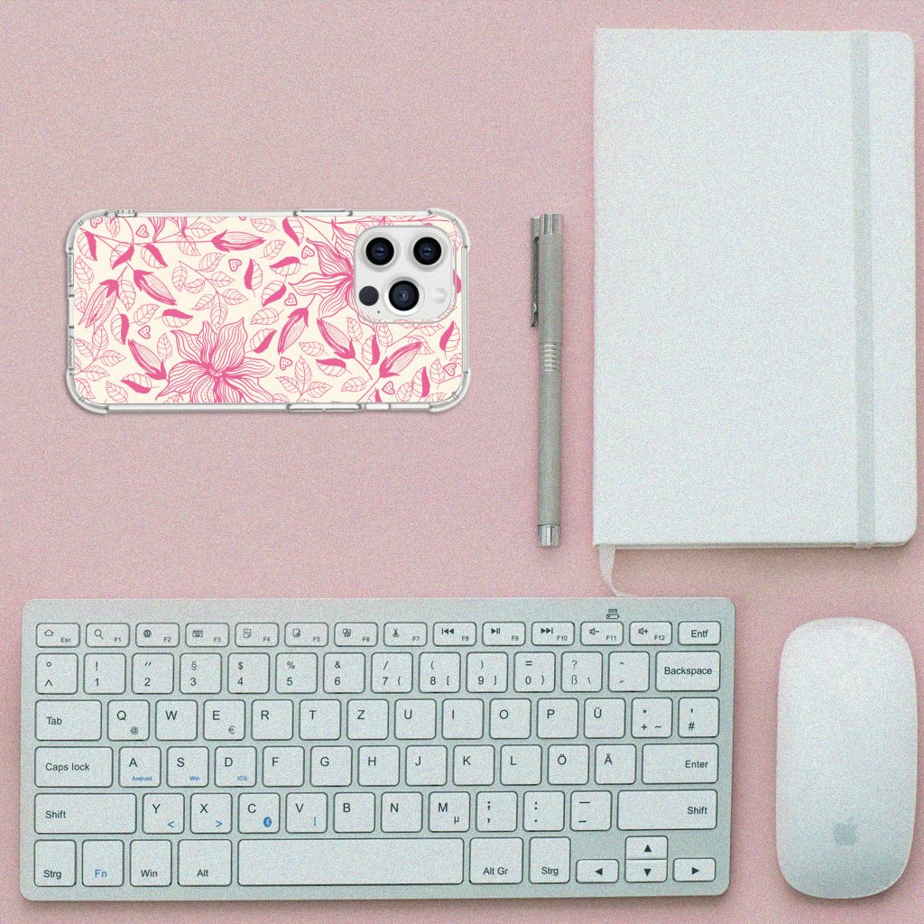 iPhone 13 Pro Max Case Pink Flowers - B2C Telecom
