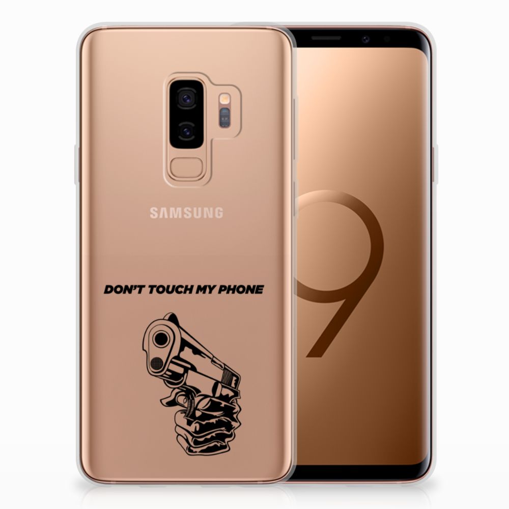 Samsung Galaxy S9 Plus Silicone-hoesje Gun Don't Touch My Phone