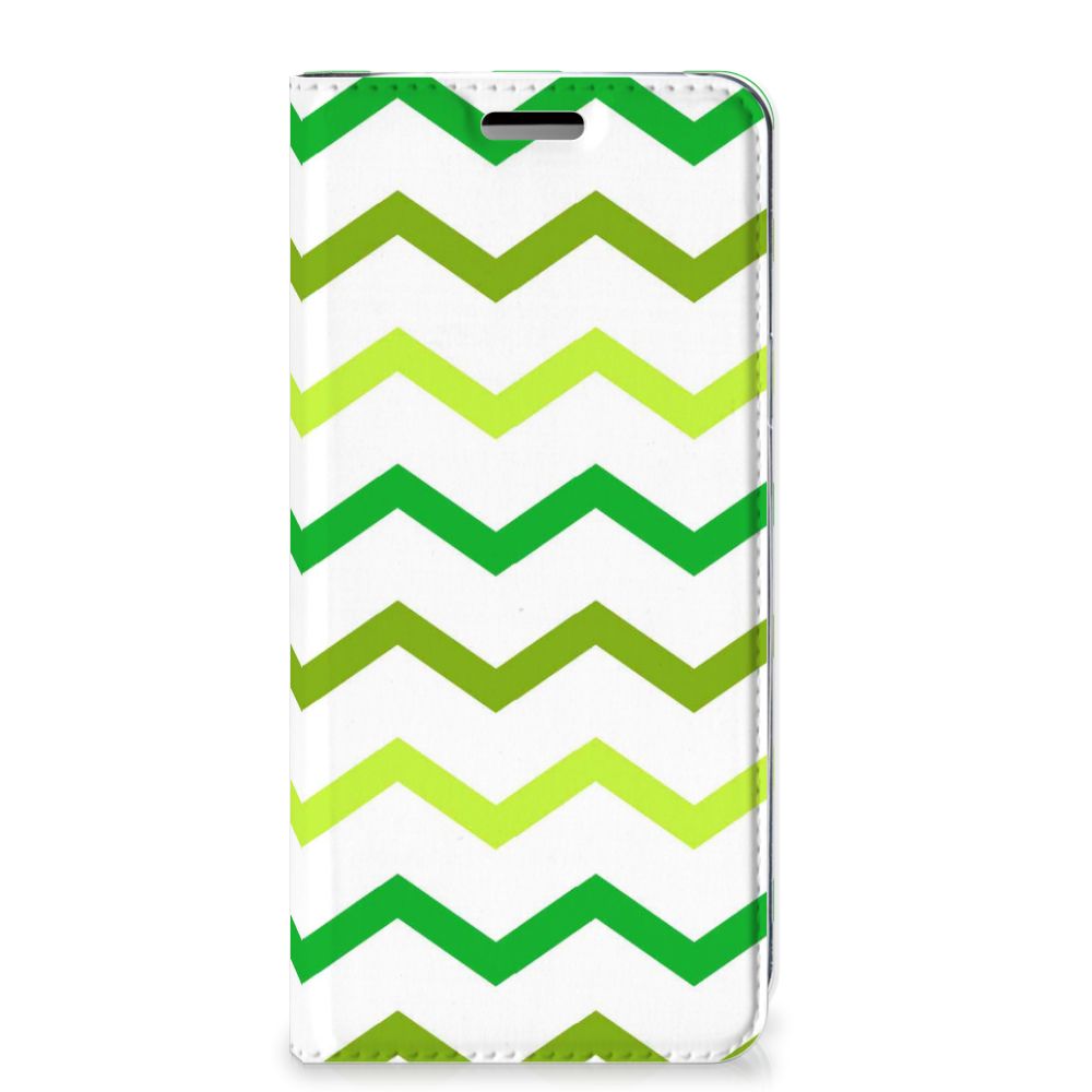 Samsung Galaxy S9 Hoesje met Magneet Zigzag Groen