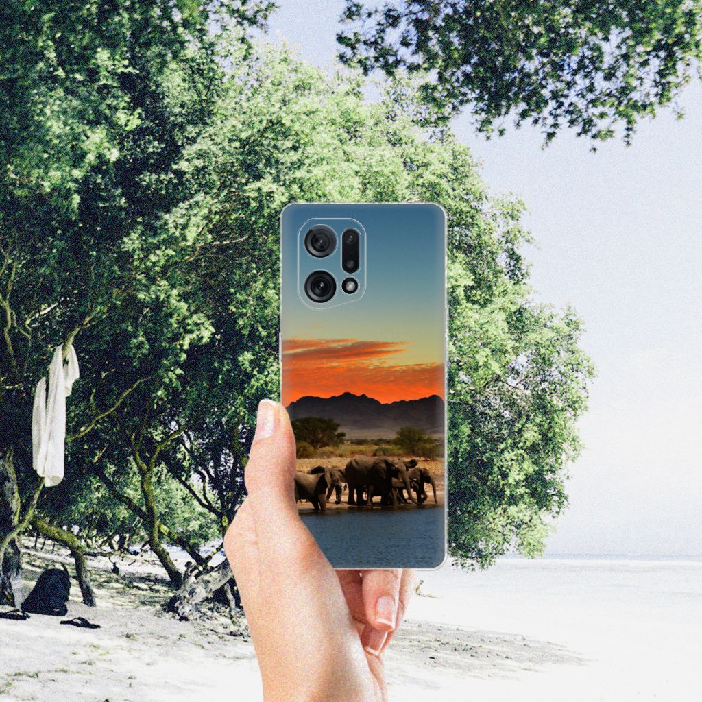OPPO Find X5 TPU Hoesje Olifanten B2C Telecom