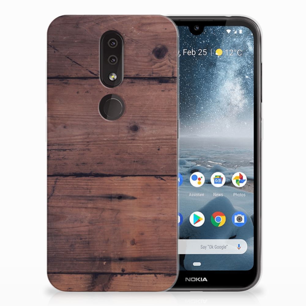 Nokia 4.2 Bumper Hoesje Old Wood