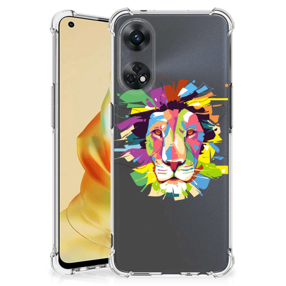 OPPO Reno8 T 4G Stevig Bumper Hoesje Lion Color