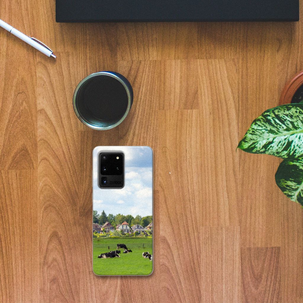 Samsung Galaxy S20 Ultra TPU Hoesje Koeien B2C Telecom