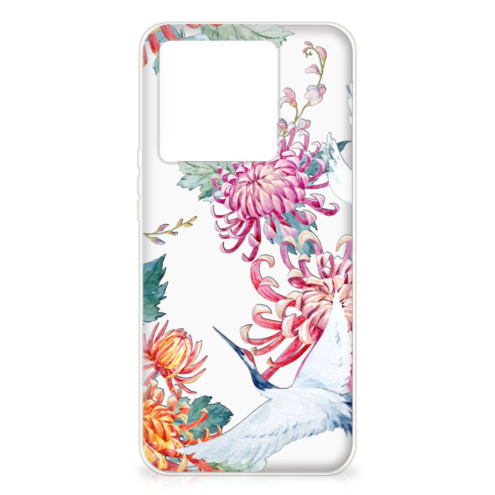 Xiaomi 13T TPU Hoesje Bird Flowers