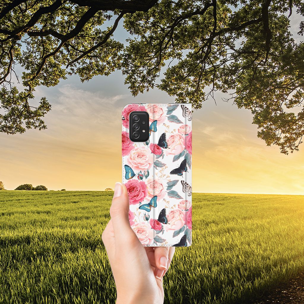 Samsung Galaxy A03s Smart Cover Butterfly Roses - B2C Telecom