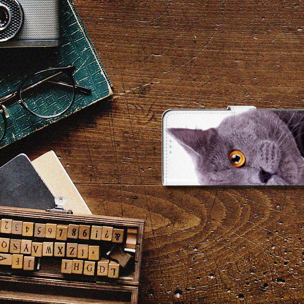 Sony Xperia 10 III Telefoonhoesje met Pasjes Kat
