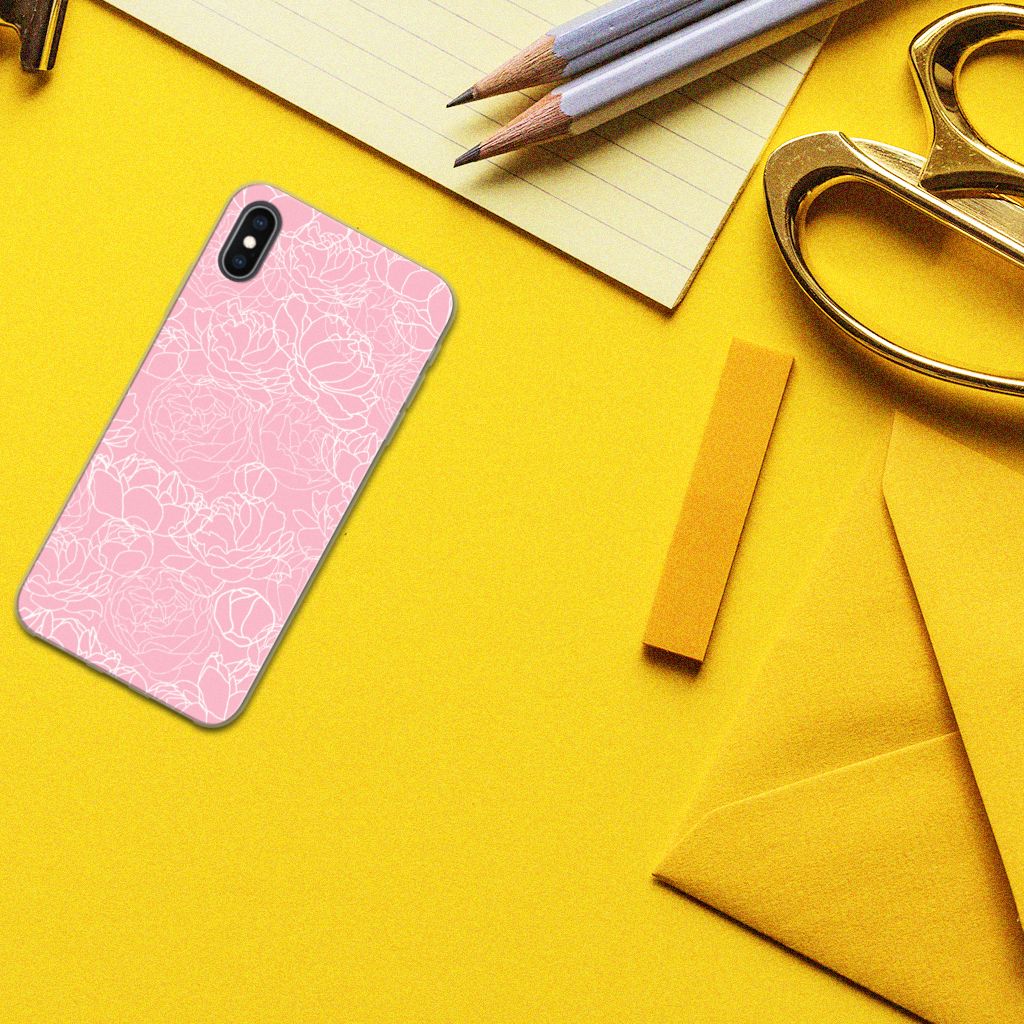 Apple iPhone Xs Max TPU Case White Flowers