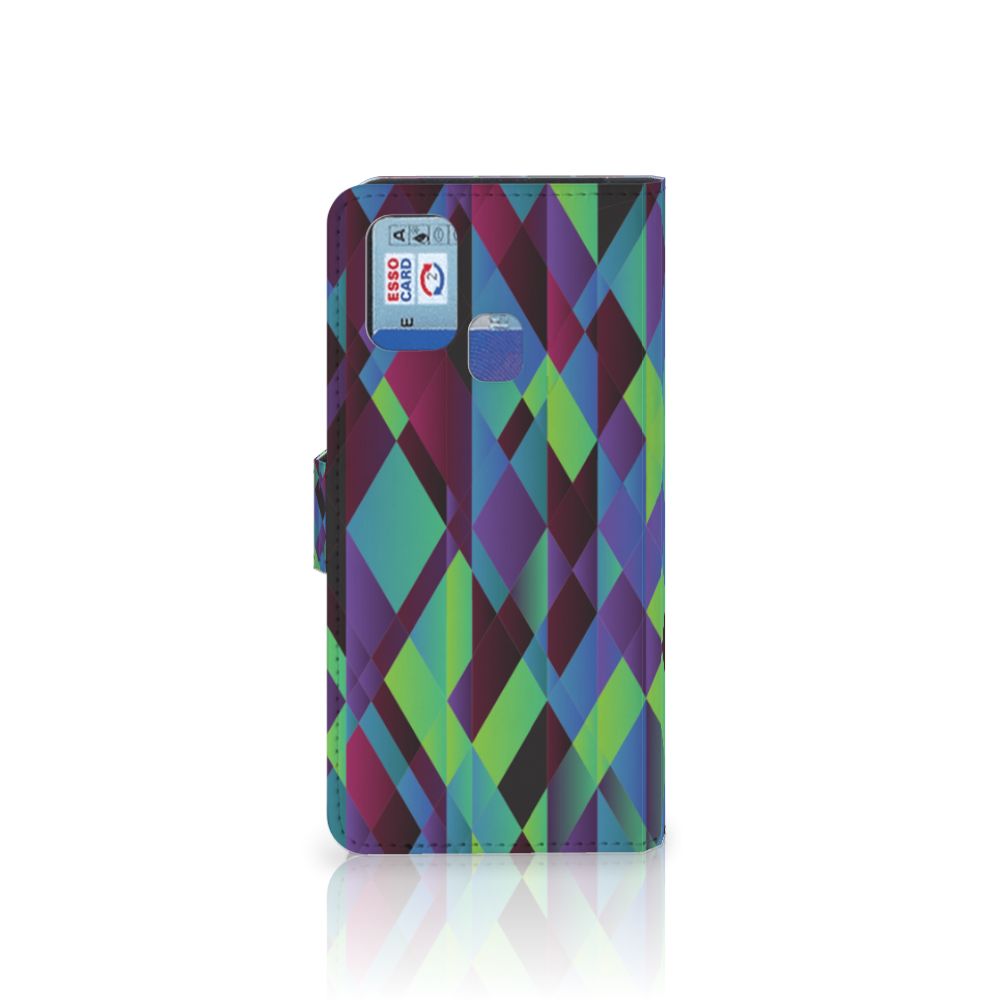 Samsung Galaxy M31 Book Case Abstract Green Blue