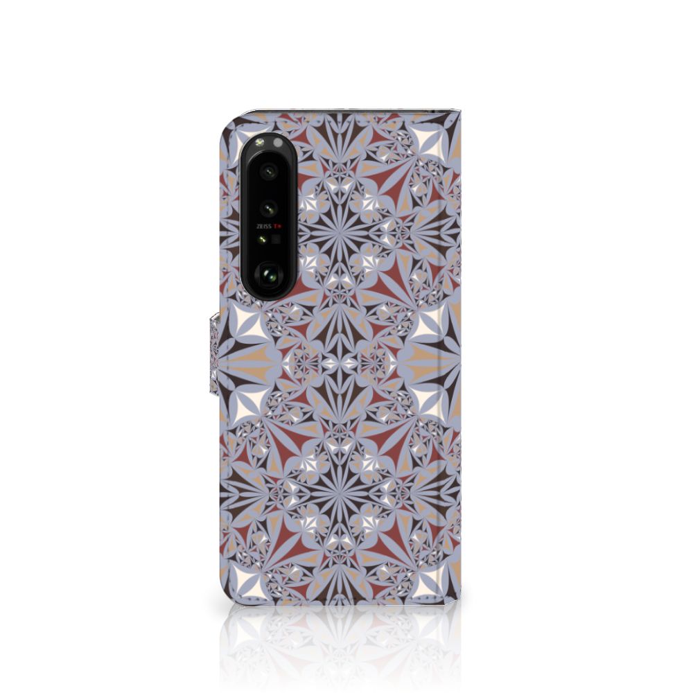 Sony Xperia 1 IV Bookcase Flower Tiles