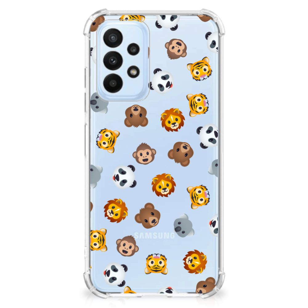 Doorzichtige Silicone Hoesje voor Samsung Galaxy A23 Dieren Emojis - B2C Telecom