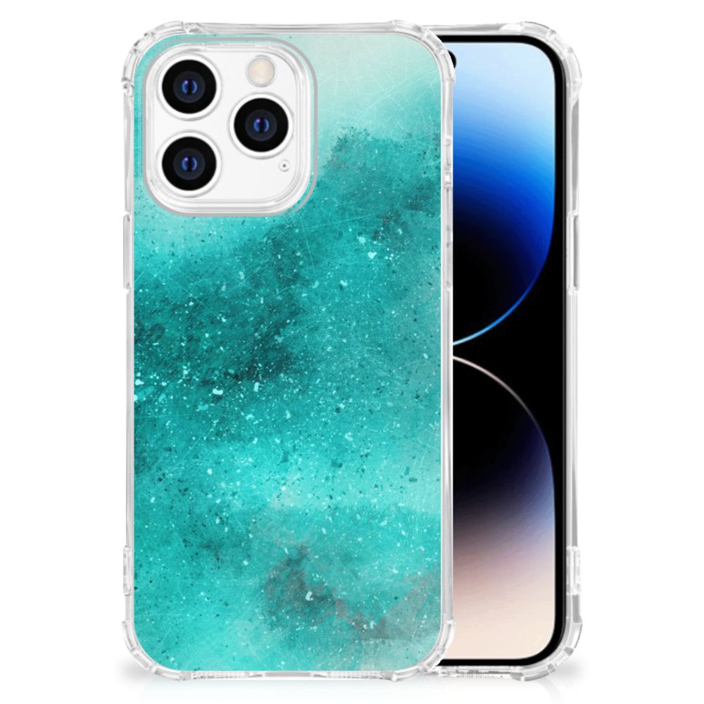 Back Cover iPhone 14 Pro Painting Blue B2C Telecom