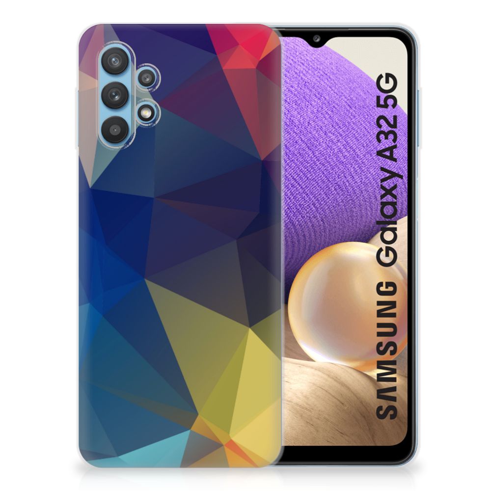 Samsung Galaxy A32 5G TPU Hoesje Polygon Dark B2C Telecom