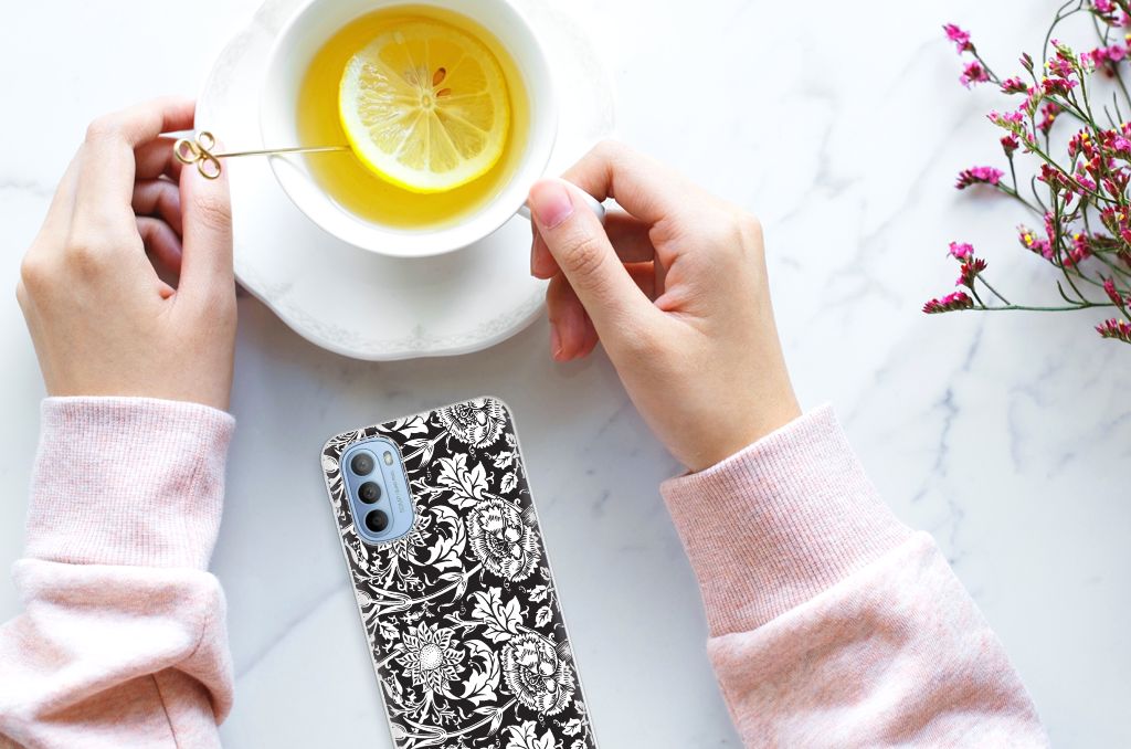 Motorola Moto G31 | G41 TPU Case Black Flowers B2C Telecom