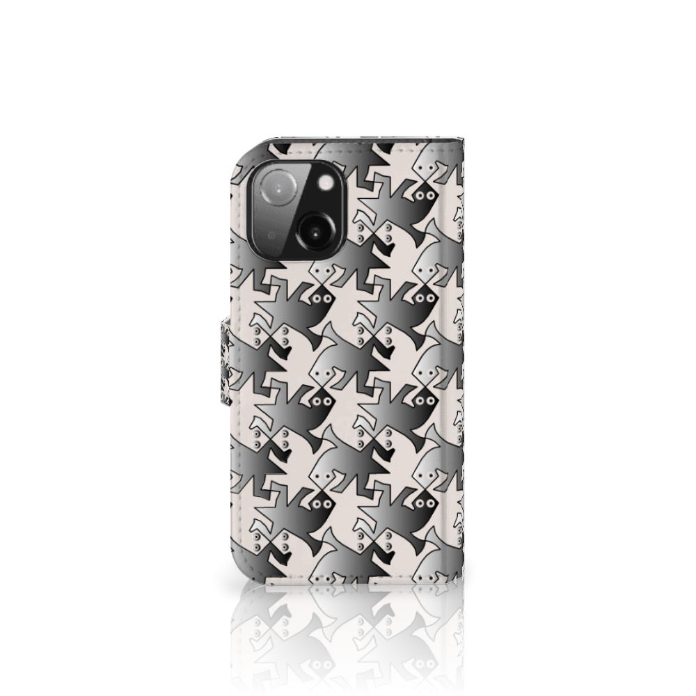 iPhone 13 Mini Telefoonhoesje met Pasjes Salamander Grey