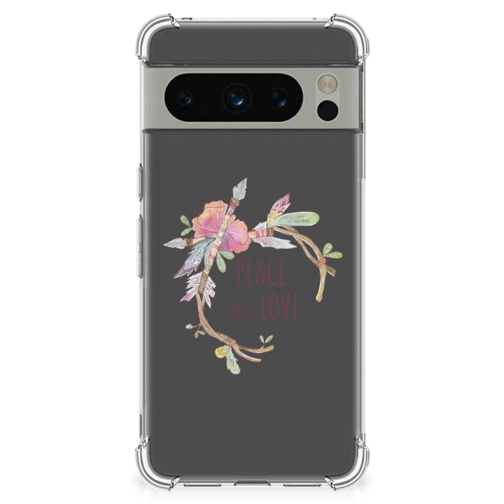 Google Pixel 8 Pro Stevig Bumper Hoesje Boho Text