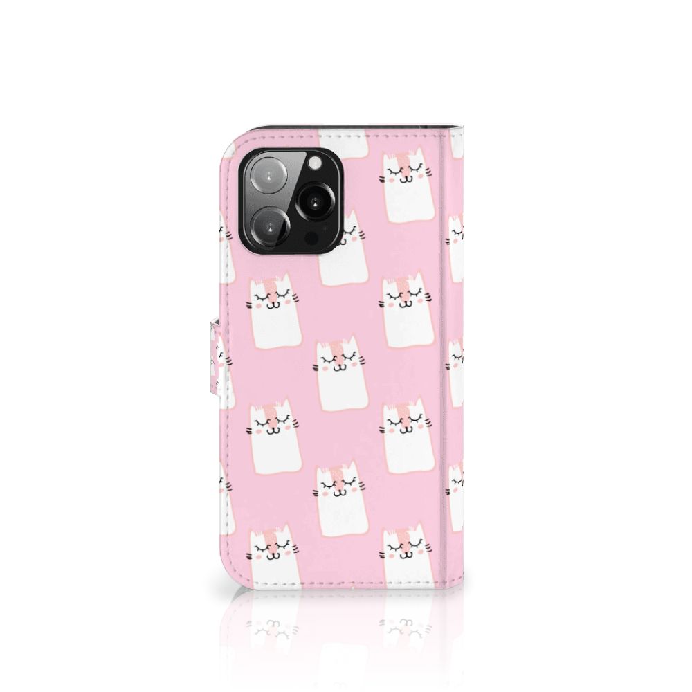 iPhone 13 Pro Max Telefoonhoesje met Pasjes Sleeping Cats