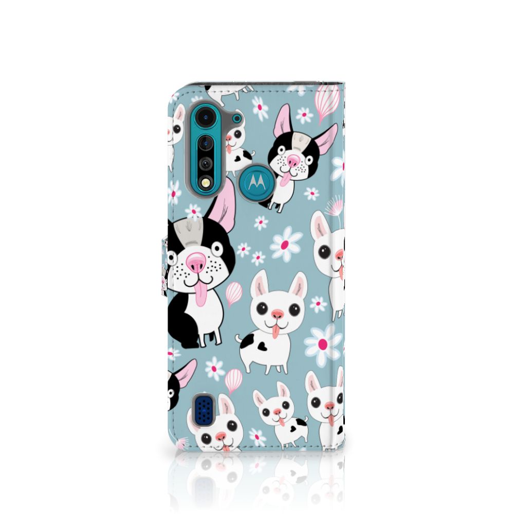 Motorola G8 Power Lite Telefoonhoesje met Pasjes Hondjes